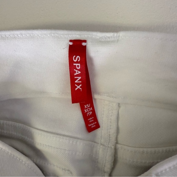 SPANX Women’s Stretch Twill Cropped Wide Leg Pants White Size XS 0/2 - Picture 5 of 8